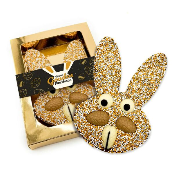Gouden Chocolade Paashaas (limited edition) 190gr Gouden Chocolade Paashaas (limited edition) 190gr